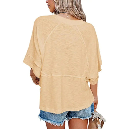 🔥 LIMITED TIME CLEARANCE! Women's Oversized Batwing Sleeve T-Shirt  ⚡