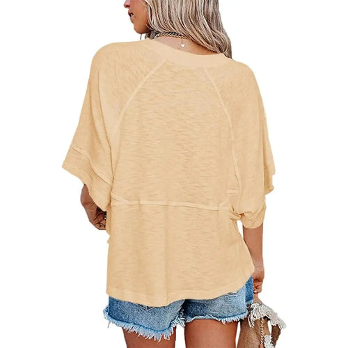 🔥 LIMITED TIME CLEARANCE! Women's Oversized Batwing Sleeve T-Shirt  ⚡
