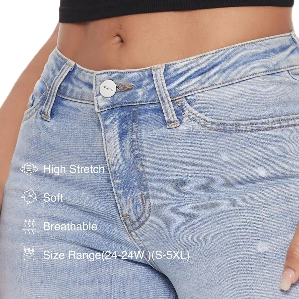 ⏰Limited-time big sale 💥High Rise Vintage Wash Straight Leg Jeans