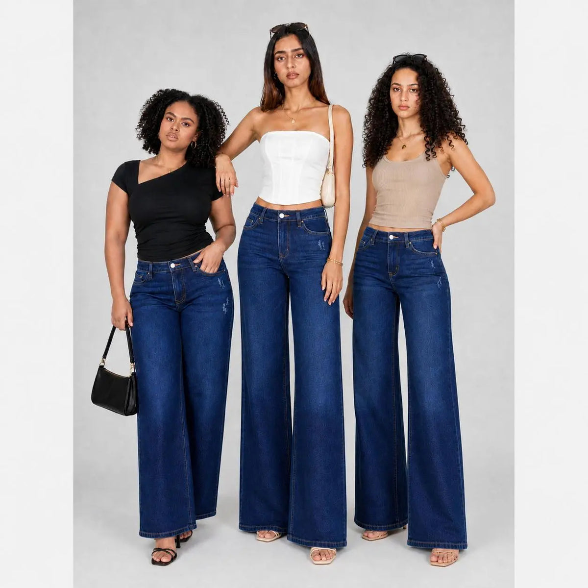 ⏰Limited-time big sale 💥High Rise Vintage Wash Straight Leg Jeans