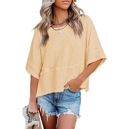 🔥 LIMITED TIME CLEARANCE! Women's Oversized Batwing Sleeve T-Shirt  ⚡