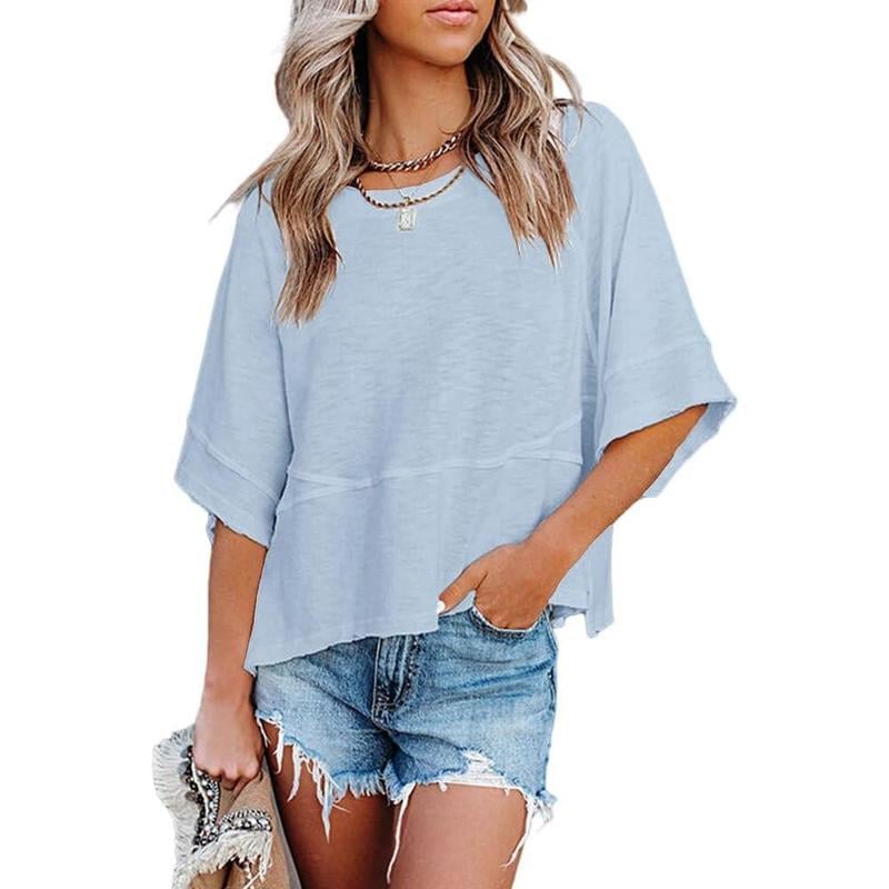 🔥 LIMITED TIME CLEARANCE! Women's Oversized Batwing Sleeve T-Shirt  ⚡