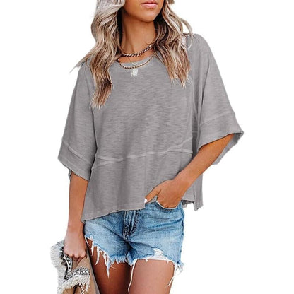 🔥 LIMITED TIME CLEARANCE! Women's Oversized Batwing Sleeve T-Shirt  ⚡