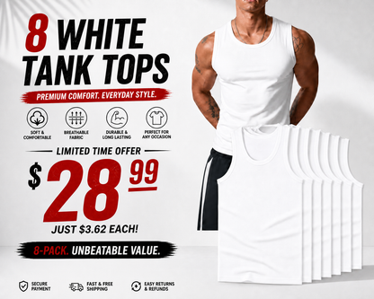 ☀️🔥 END OF SUMMER MEGA SALE 🔥☀️---Lifestyle Beater Men's Wide Tank Top