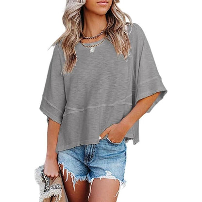 🔥 LIMITED TIME CLEARANCE! Women's Oversized Batwing Sleeve T-Shirt  ⚡
