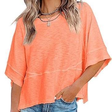 🔥 LIMITED TIME CLEARANCE! Women's Oversized Batwing Sleeve T-Shirt  ⚡