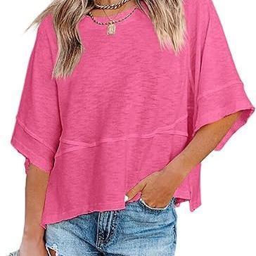 🔥 LIMITED TIME CLEARANCE! Women's Oversized Batwing Sleeve T-Shirt  ⚡