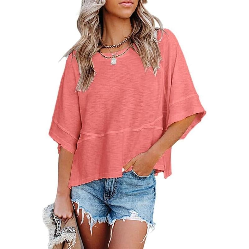 🔥 LIMITED TIME CLEARANCE! Women's Oversized Batwing Sleeve T-Shirt  ⚡