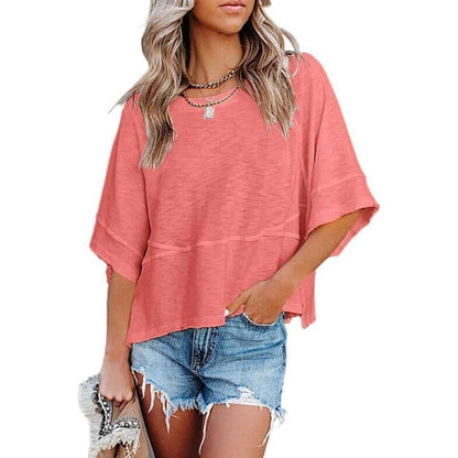 🔥 LIMITED TIME CLEARANCE! Women's Oversized Batwing Sleeve T-Shirt  ⚡