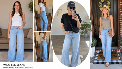 ⏰Limited-time big sale 💥High Rise Vintage Wash Straight Leg Jeans