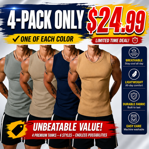 ☀️🔥 END OF SUMMER MEGA SALE 🔥☀️---Lifestyle Beater Men's Wide Tank Top