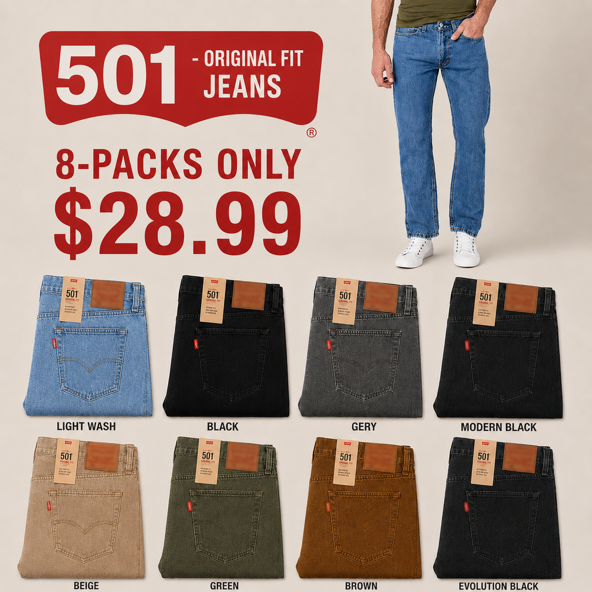 💝💝 Clearance Sale — Limited Stock! 🔥501 ORIGINAL FIT JEANS