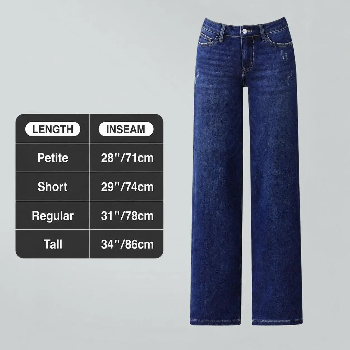 ⏰Limited-time big sale 💥High Rise Vintage Wash Straight Leg Jeans