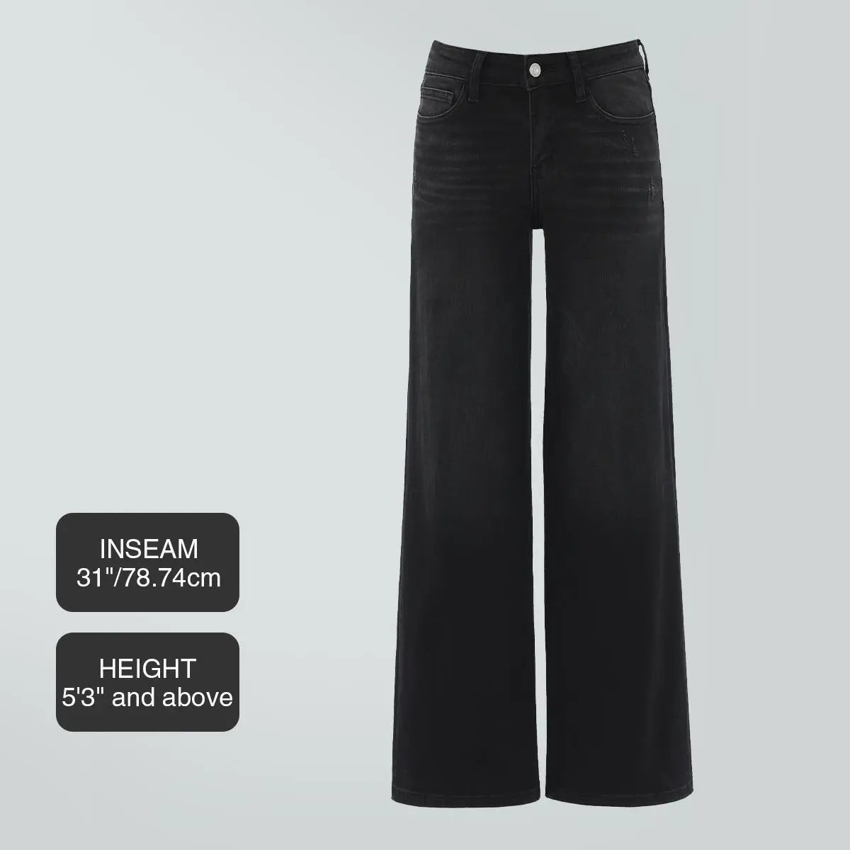 ⏰Limited-time big sale 💥High Rise Vintage Wash Straight Leg Jeans