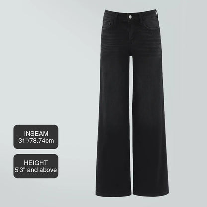 ⏰Limited-time big sale 💥High Rise Vintage Wash Straight Leg Jeans