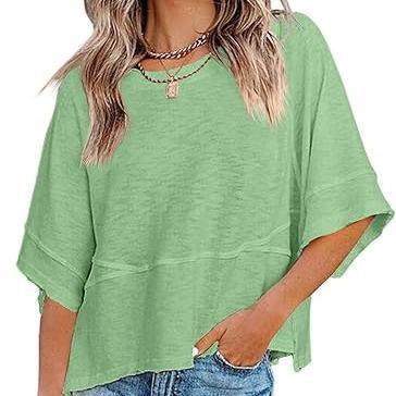 🔥 LIMITED TIME CLEARANCE! Women's Oversized Batwing Sleeve T-Shirt  ⚡