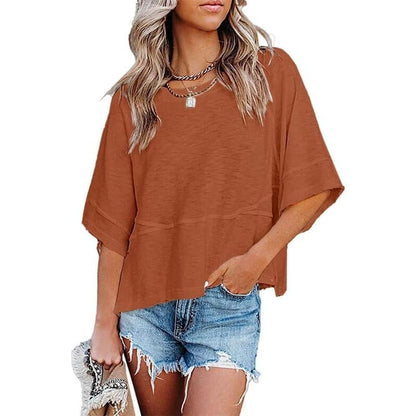 🔥 LIMITED TIME CLEARANCE! Women's Oversized Batwing Sleeve T-Shirt  ⚡