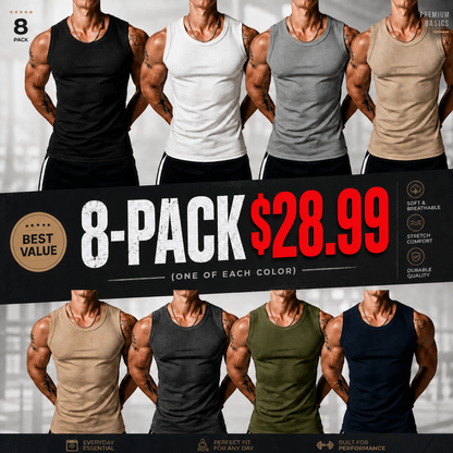 ☀️🔥 END OF SUMMER MEGA SALE 🔥☀️---Lifestyle Beater Men's Wide Tank Top