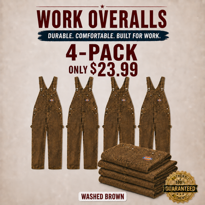 💝💝Last Day Promotion🔥Men's Denim Bib Overalls,  Workwear with Adjustable Straps and Convenient Tool Pockets