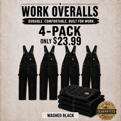 💝💝Last Day Promotion🔥Men's Denim Bib Overalls,  Workwear with Adjustable Straps and Convenient Tool Pockets