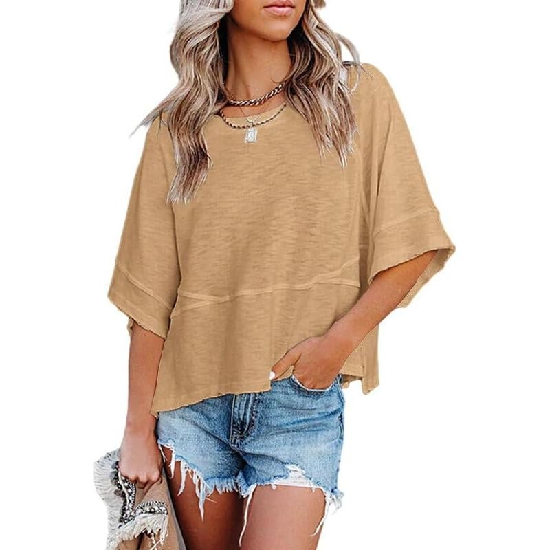 🔥 LIMITED TIME CLEARANCE! Women's Oversized Batwing Sleeve T-Shirt  ⚡