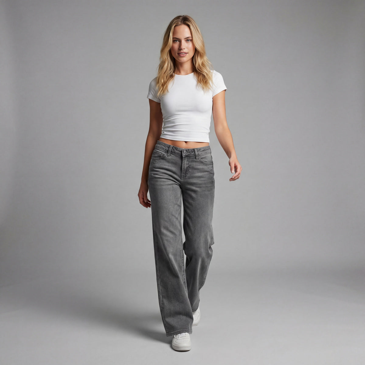 ⏰Limited-time big sale 💥High Rise Vintage Wash Straight Leg Jeans